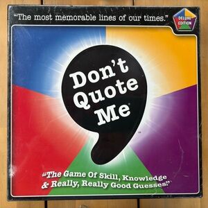 NWT Don't Quote Me Board Game